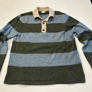 J Crew men's merino wool polo sweater.